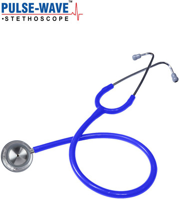 Pulse-Wave OTIC Stethoscope Double Head Stethoscope Latex Free Stethoscope Cardio Stethoscope Single Tube Acoustic Professional's Deluxe Stethoscope With Latex free Metal Chest Piece Double Head Stethoscope(Blue)