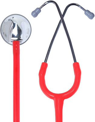 Pulse Wave Apical Stethoscope Single Head Stethoscope Latex Free Stethoscope Cardio Stethoscope Single Tube Acoustic Professional's Deluxe Stethoscope With Latex free Metal Chest Piece Single Head Stethoscope(Scarlet Red)