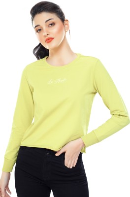 ZEYO Casual 3/4 Sleeve Printed Women Yellow Top