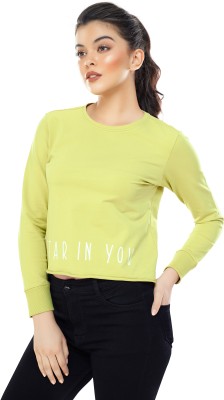 ZEYO Casual Full Sleeve Printed Women Yellow Top