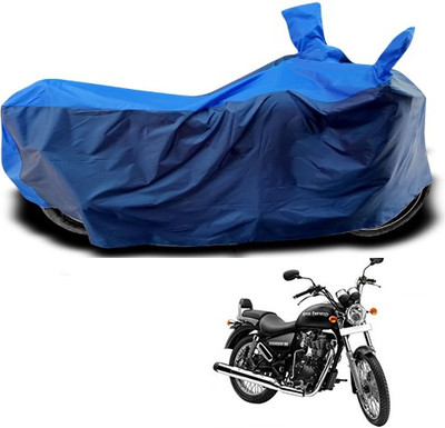 THE REAL ARV Waterproof Two Wheeler Cover for Royal Enfield(Electra Delux, Blue)