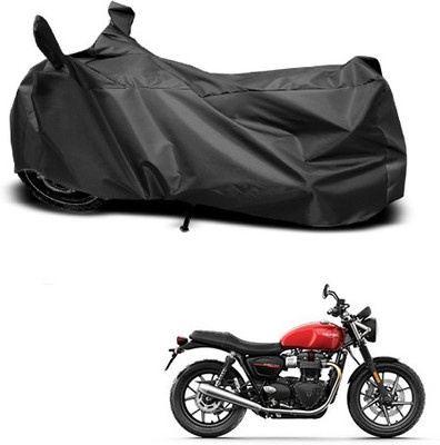 Gavya Waterproof Two Wheeler Cover for Triumph(Twin spark, Black)
