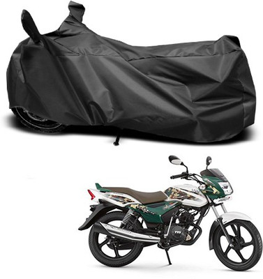 THE REAL ARV Waterproof Two Wheeler Cover for TVS(Star, Black)