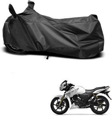 THE REAL ARV Waterproof Two Wheeler Cover for TVS(Apache RTR 180, Black)