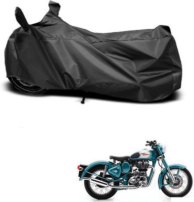 Mdstar Waterproof Two Wheeler Cover for Royal Enfield(500, Black)