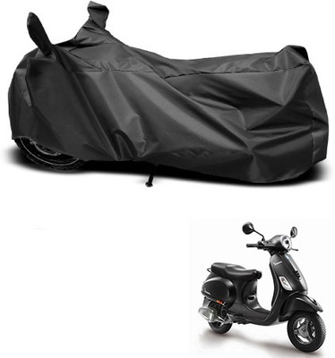 SMDP Two Wheeler Cover for Piaggio(Piaggio Vespa, Black)