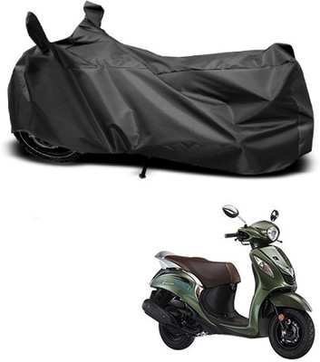 SMDP Two Wheeler Cover for Yamaha(Fascino, Black)