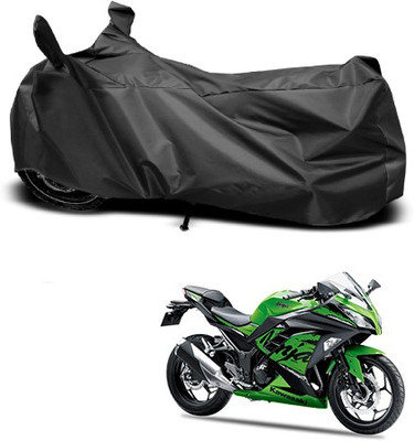 MMSSTAR Waterproof Two Wheeler Cover for Kawasaki(Ninja 300, Black)