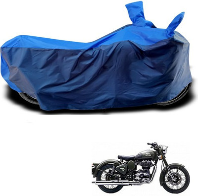 APNEK Waterproof Two Wheeler Cover for Royal Enfield(Battle Green, Blue)