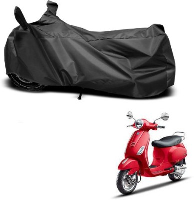 MMSSTAR Waterproof Two Wheeler Cover for Piaggio(Vespa VXL, Black)