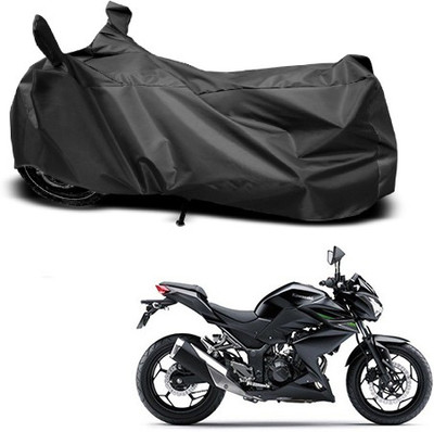 THE REAL ARV Waterproof Two Wheeler Cover for Kawasaki(Z250, Black)