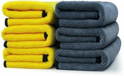 HEOBRO Microfiber Vehicle Washing  Cloth(Pack Of 6, 800 GSM)