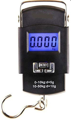 WOODPECKER PRINTS Portable Hanging Luggage Weight Machine Weighing Scale(Black)