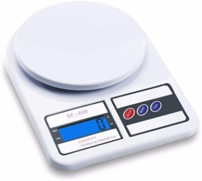 Shopeleven Electronic Digital 10 Kg Weight Scale Kitchen Weight Scale Machine Measure for Measuring Fruits,Spice,Food,Vegetable and More White Weighing Scale(White)