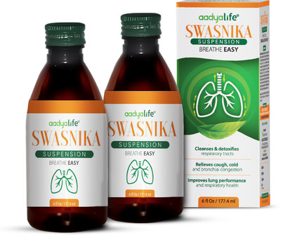 Aadya Life SWASNIKA SUSPENSION - HERBAL REMEDY FOR RESPIRATORY PROBLEMS(Pack of 2, 354.8 ml)