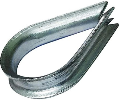 DTD Unique Gym Machine Wire Cable Rope-Thimble(Eye Lock) 10 mm Set of 8pcs Multi-training Bar(Silver)