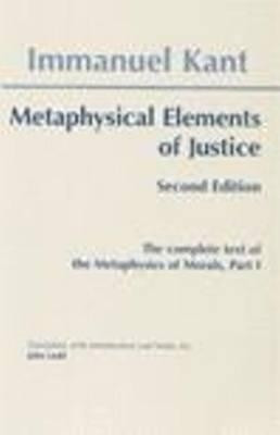 Metaphysical Elements of Justice(English, Hardcover, Kant Immanuel)