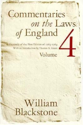Commentaries on the Laws of England, Volume 4(English, Paperback, Blackstone William)