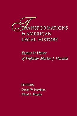 Transformations in American Legal History: 1(English, Hardcover, unknown)