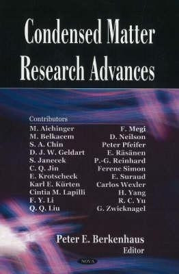 Condensed Matter Research Advances(English, Hardcover, unknown)
