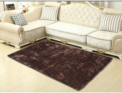 RM Handloom Brown Polyester Carpet(2 ft,  X 4 ft, Rectangle)