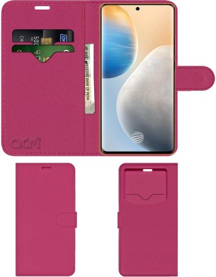 ACM Flip Cover for Vivo X60 Pro+(Pink, Cases with Holder, Pack of: 1)