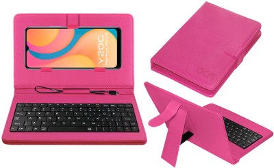 ACM Keyboard Case for Vivo Y20g(Pink, Cases with Holder, Pack of: 1)