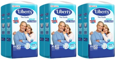 Liberty Eco Adult Diaper Pants Unisex, 60 PCS Waist Size (96-165 cms | 38-65 Inches) (Pack of 3) Adult Diapers - XL(60 Pieces)