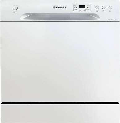 FABER FFSD 6PR 8S ACE WHITE Free Standing 8 Place Settings Intensive Kadhai Cleaning| No Pre-rinse Required Dishwasher