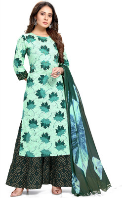 VihaanExim Women Kurta Sharara Dupatta Set