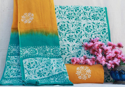 NISHIRE Cotton Blend Floral Print Salwar Suit Material