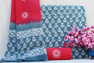NISHIRE Cotton Blend Floral Print Salwar Suit Material