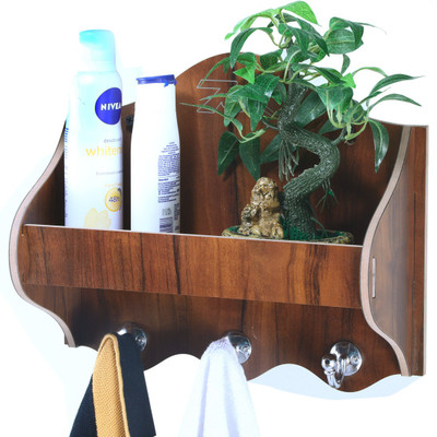 7CR Key holder unique 3.3 (WB) Wood Key Holder(3 Hooks, Brown)