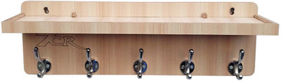 7CR Wood Key Holder(5 Hooks, Beige)