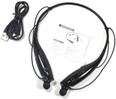GUGGU UIK_606C_ HBS 730 Neck Band Wireless Bluetooth Headset Bluetooth Headset(Black, In the Ear)