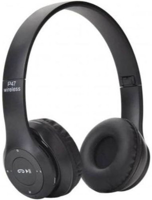 GUGGU TKT_426H_ P47 Over the head Wireless Bluetooth Headset Bluetooth(Black, On the Ear)