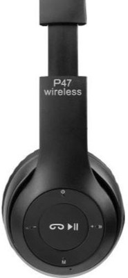 ROAR UKK_411C P47 Over the head Wireless Bluetooth Headset Bluetooth(Black, On the Ear)