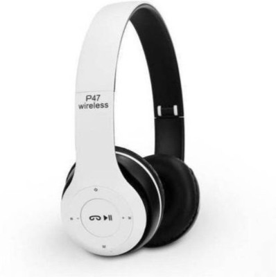 GUGGU ULJ_645J_ P47 Over the head Wireless Bluetooth Headset Bluetooth(Black, On the Ear)
