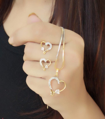 Pihoo Enterprise Alloy Gold Jewellery Set(Pack of 1)