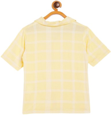 Stylo Bug Boys & Girls Checkered Yellow Top & Shorts Set