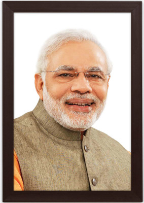Braj Art Gallery Narendra Modi Portrait Photo Frame Digital Reprint 19.6 inch x 13.6 inch Painting(With Frame)
