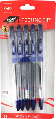 Cello Techno Tip Ball Pen(Pack of 5, Ink Color - Multicolor)