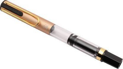 Levin 298 Piston Mechanism Safari Fountain Pen With Medium Nib & Golden Plated Trims Fountain Pen(Ink Color - Blue)