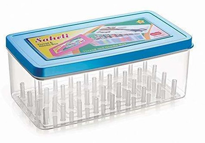 RJ Rojeno Saheli Thread and Needle Box Big Size 36 spools Empty Thread Box (Multicolour) Sewing Kit