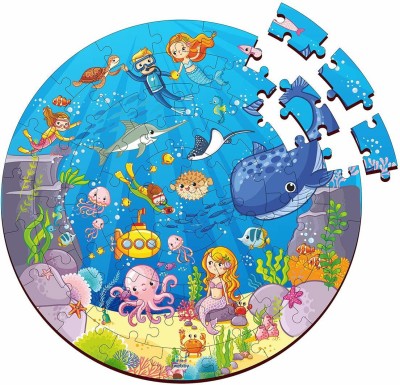 Webby Wooden Ocean Jigsaw Puzzle, 60 Pcs(60 Pieces)