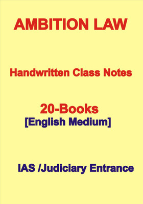 Complete Handwritten Study Material For Judicial Services By Ambition Law(Paperback, Ambition Law Team)