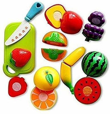AS TRADERS Realistic Sliceable Fruits Cutting Play Toy Set_)5