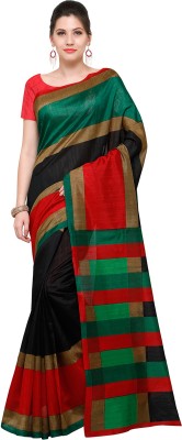 Ratnavati Digital Print Daily Wear Cotton Blend, Art Silk Saree(Multicolor)