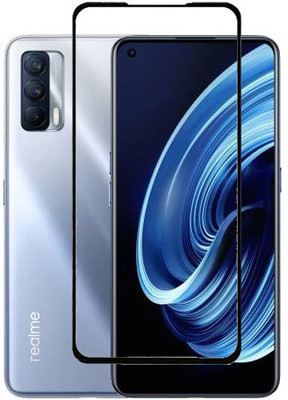 HOBBYTRONICS Edge To Edge Tempered Glass for Realme 8 (4G), Realme 8 Pro(Pack of 1)