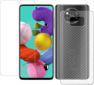 HOBBYTRONICS Front and Back Screen Guard for Poco X3(Pack of 1)